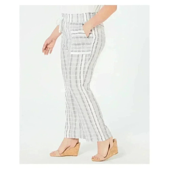 NY COLLECTION 100% Cotton Striped Pull On Casual NWT 1X - Picture 2 of 13